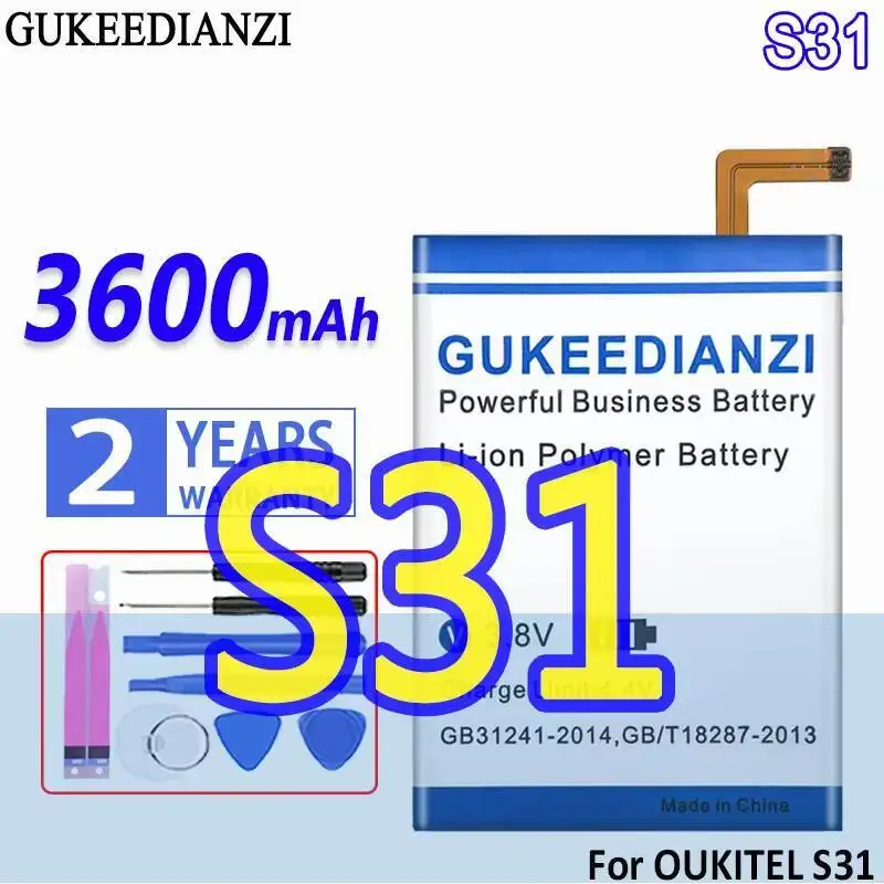 

3600 мАч, хорошая низкотемпературная работа, легкий вес для аккумулятора мобильного телефона Oukitel S31