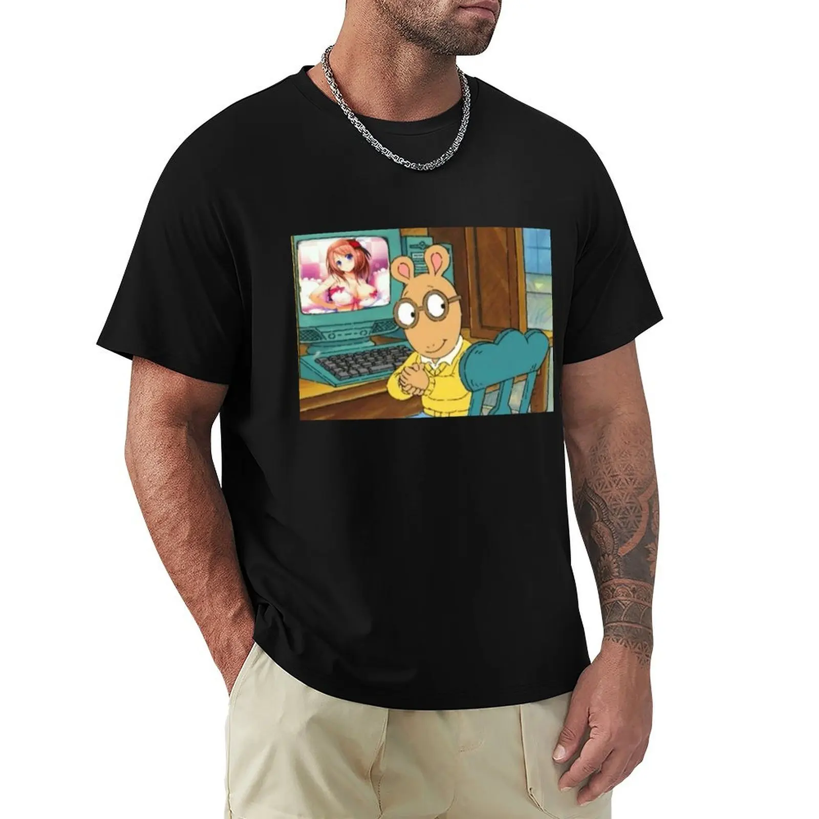 

Arthur be perving T-Shirt T-shirts man oversizeds sports fans summer clothes t shirt men