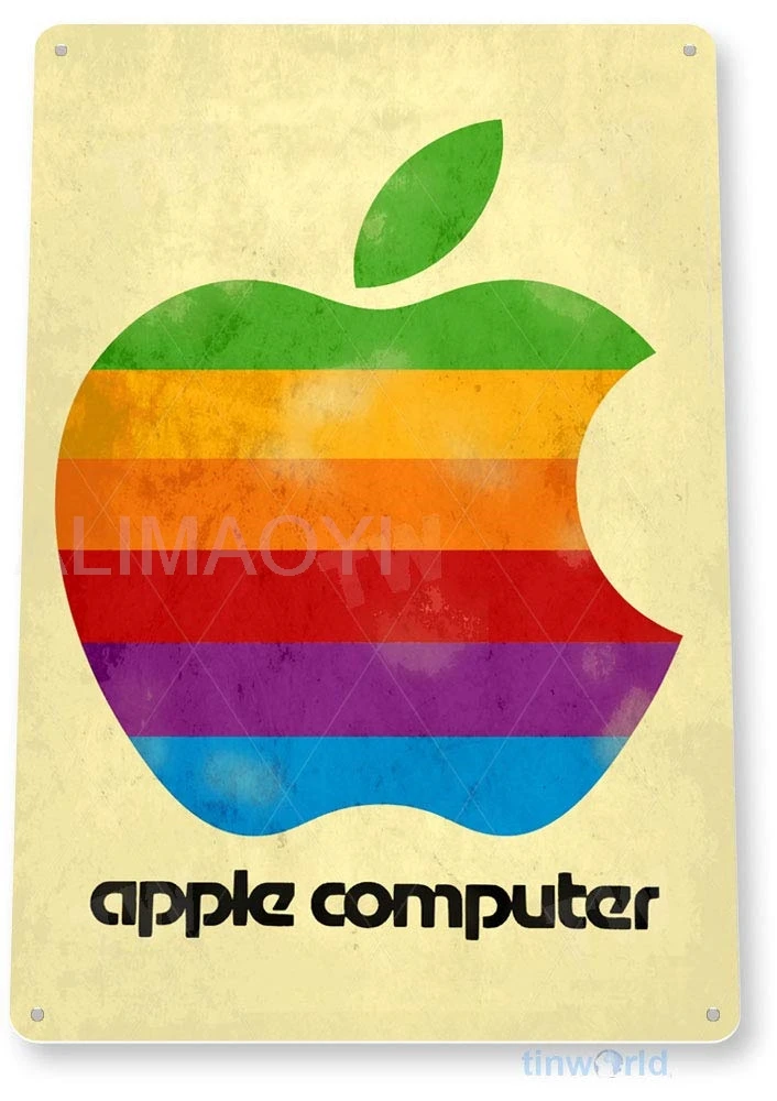 Tinworld TIN Sign “Apple Computer Retro Metal I-Phone Decor Store PC Store Shop A868