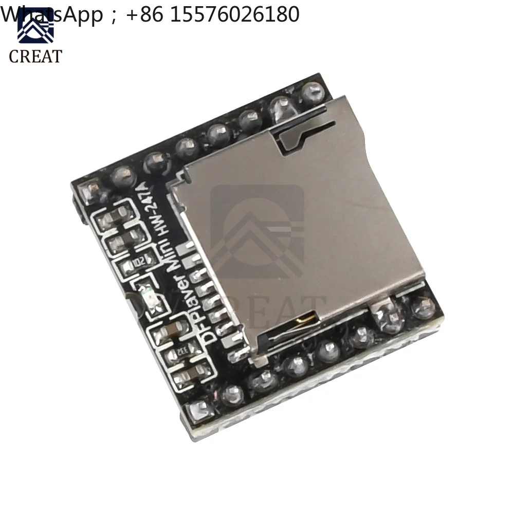 DFPlayer Mini MP3 DF Player Module Board MP3 Audio Voice Decode Board For Supporting TF Card U-Disk IO/Serial Port/AD