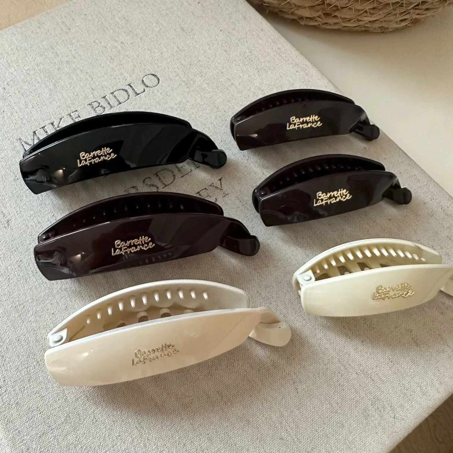 

Small Banana Hair Clip for Back of Head Ponytail Vertical Horizontal Half Up Acrylic Premium Elegant Lightweight Daily