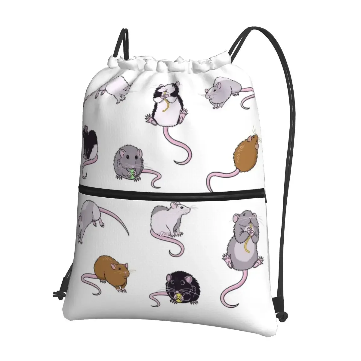 Rats, Rats, Rats Portable Backpacks Drawstring Bag Fashion Drawstring Bundle Pocket Book Bags For School Students