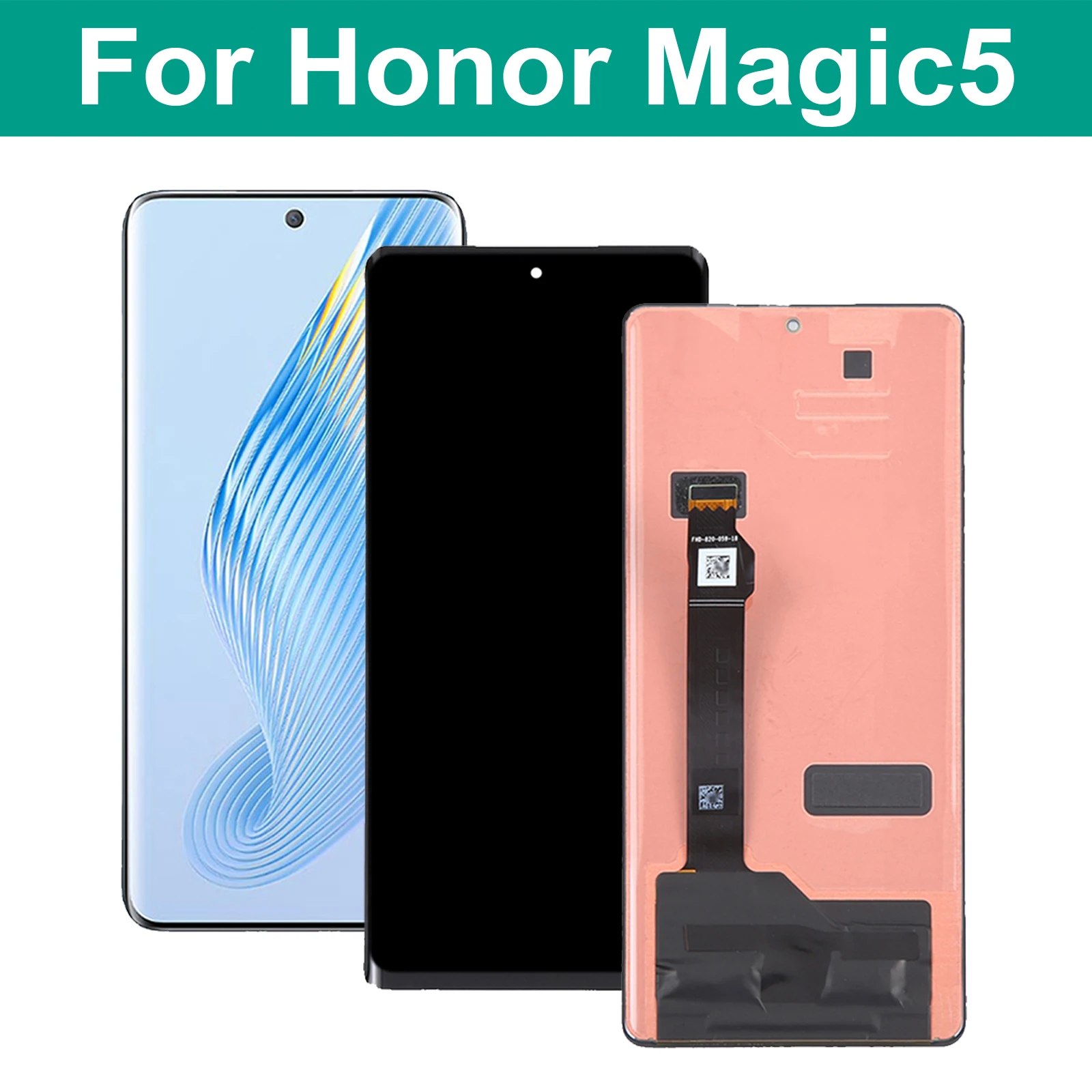 

Для Huawei Honor Magic5 PGT-AN00 ЖК-дисплей сенсорный экран дигитайзер в сборе для Honor Magic 5 Замена ЖК-дисплея