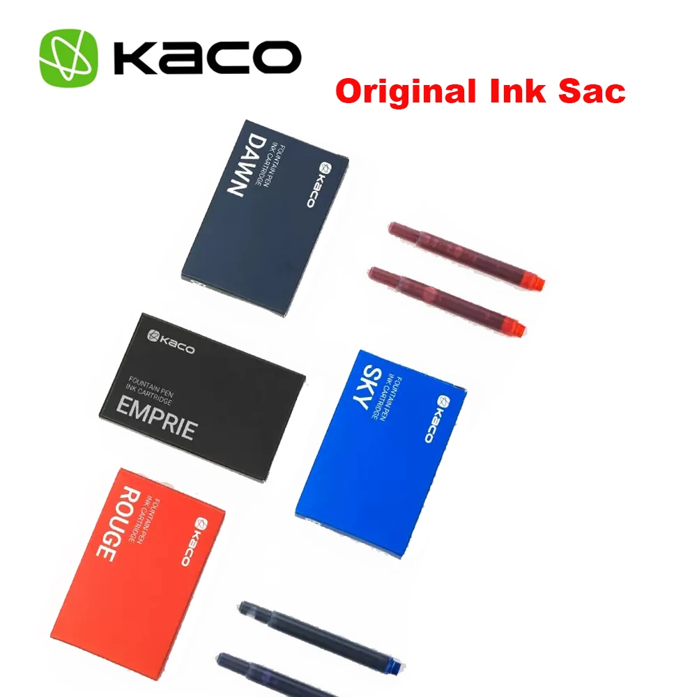 6 قطعة/المجموعة الأصلي Kaco الحبر الكيس ل Kaco بريو/أنبوب قلم حبر خراطيش الحبر عبوات الحبر 7.1 مللي متر الأزرق الأسود الأحمر الغيارات لوازم