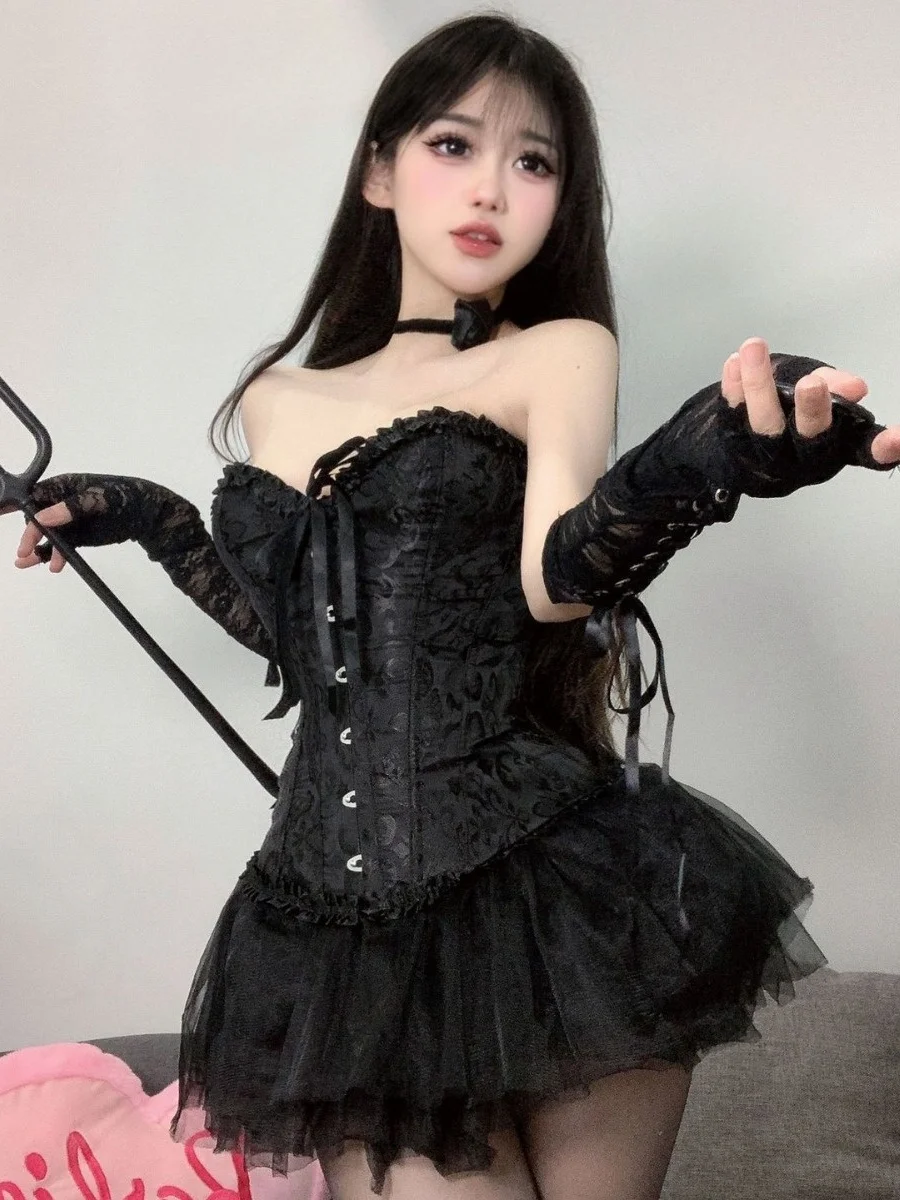 

Сексуальный костюм Bla Swan Dr, балетная юбка на Хэллоуин, одежда Devil Angel, пышная юбка из полиэстера