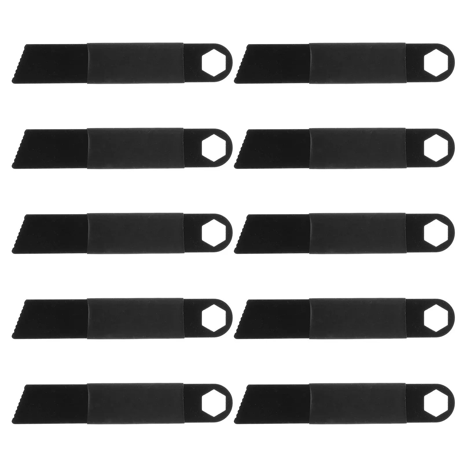 10pcs Fire Scraper Flint Starter Emergency Black Survival Lightweight Portable Camping Hiking Outdoor Accessories Magnesium Rods - view 2