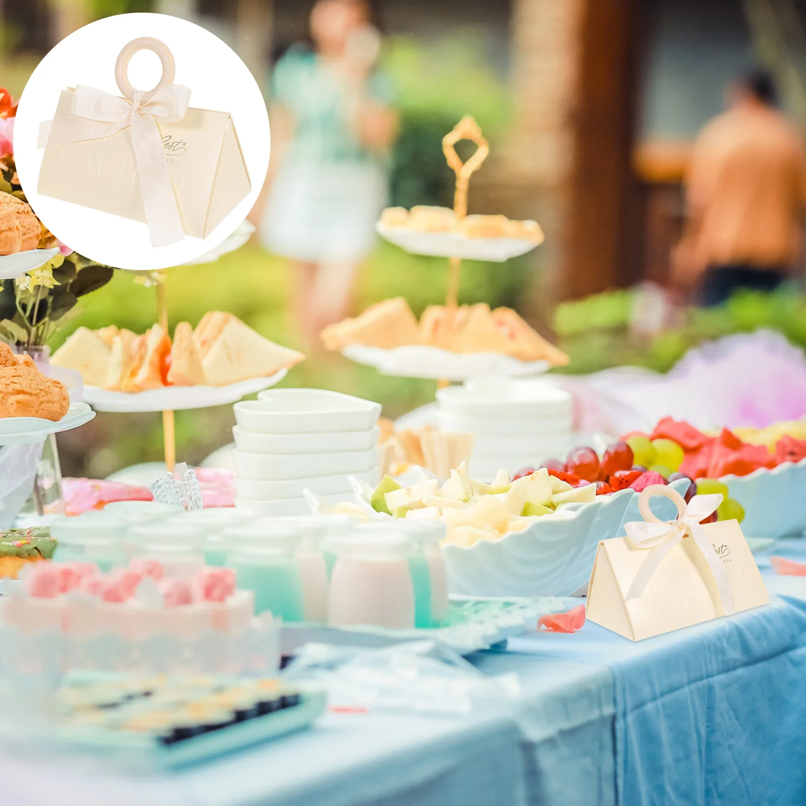 

10 Pcs Wedding Gift Box Boxes Party Favor Chocolate Treat for Presents with Handles Container