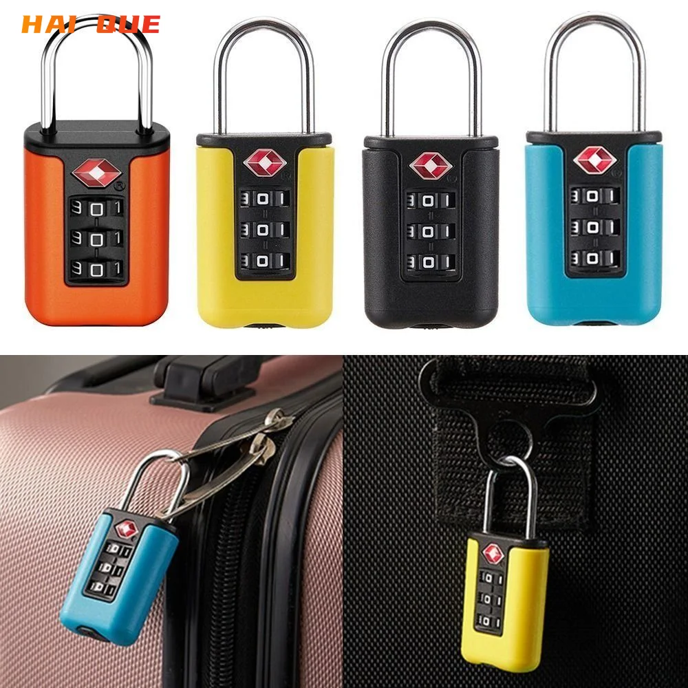 Portable TSA 3 Digit Combination Lock antifurto strumento di sicurezza valigia bagaglio serratura codificata Customs Password Lo