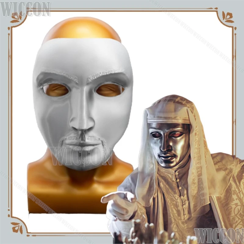 

King dofHeaven King Baldw iIV Leprosy Half Face Cover Mask cosplay Crusader Costume Accessory Halloween Role Play Game Character