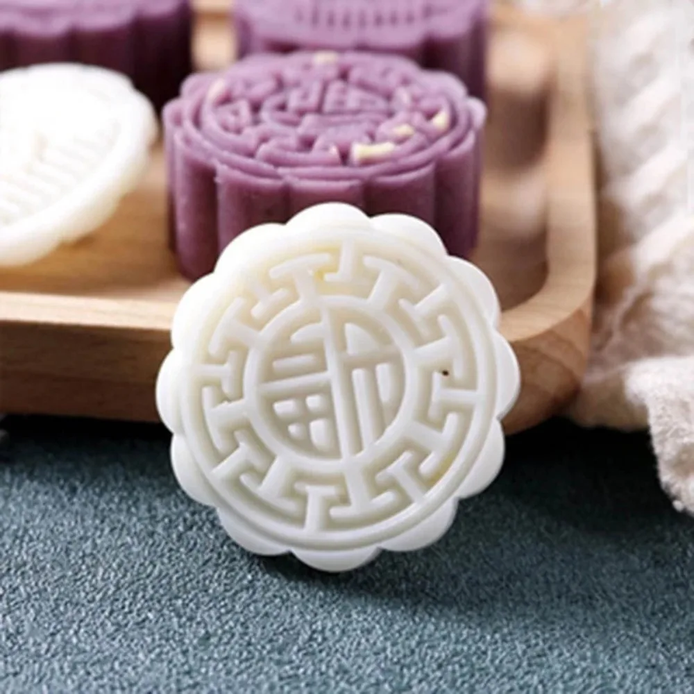 ثلاثية الأبعاد المكبس الصحافة قالب كعك القمر لتقوم بها بنفسك نمط كوكي قالب الكعكة البلاستيك غير عصا المعجنات الصغيرة قالب الحلوى عشاق الخبز