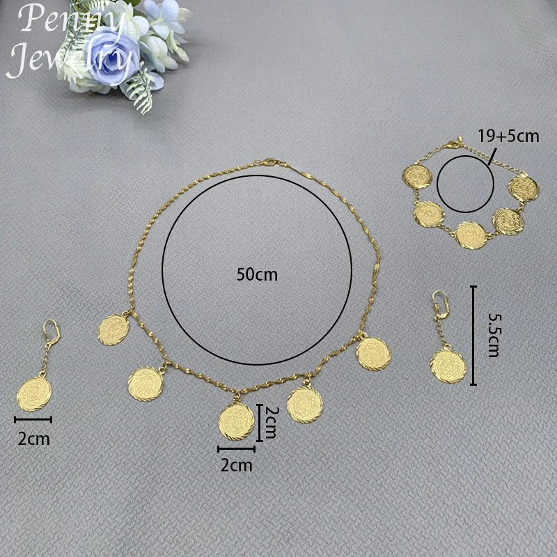 Conjunto de joyas africanas a la moda para mujer, collar, pendientes, pulsera, Dubai, chapado en oro de 18K, joyería para banquete, fiesta, regalos de boda