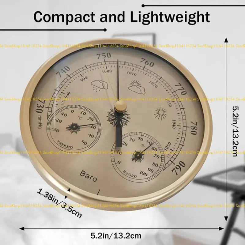 P9FB Barometer مقاييس الحرارة في الغلاف الجوي مقياس الرطوبة الرطوبة