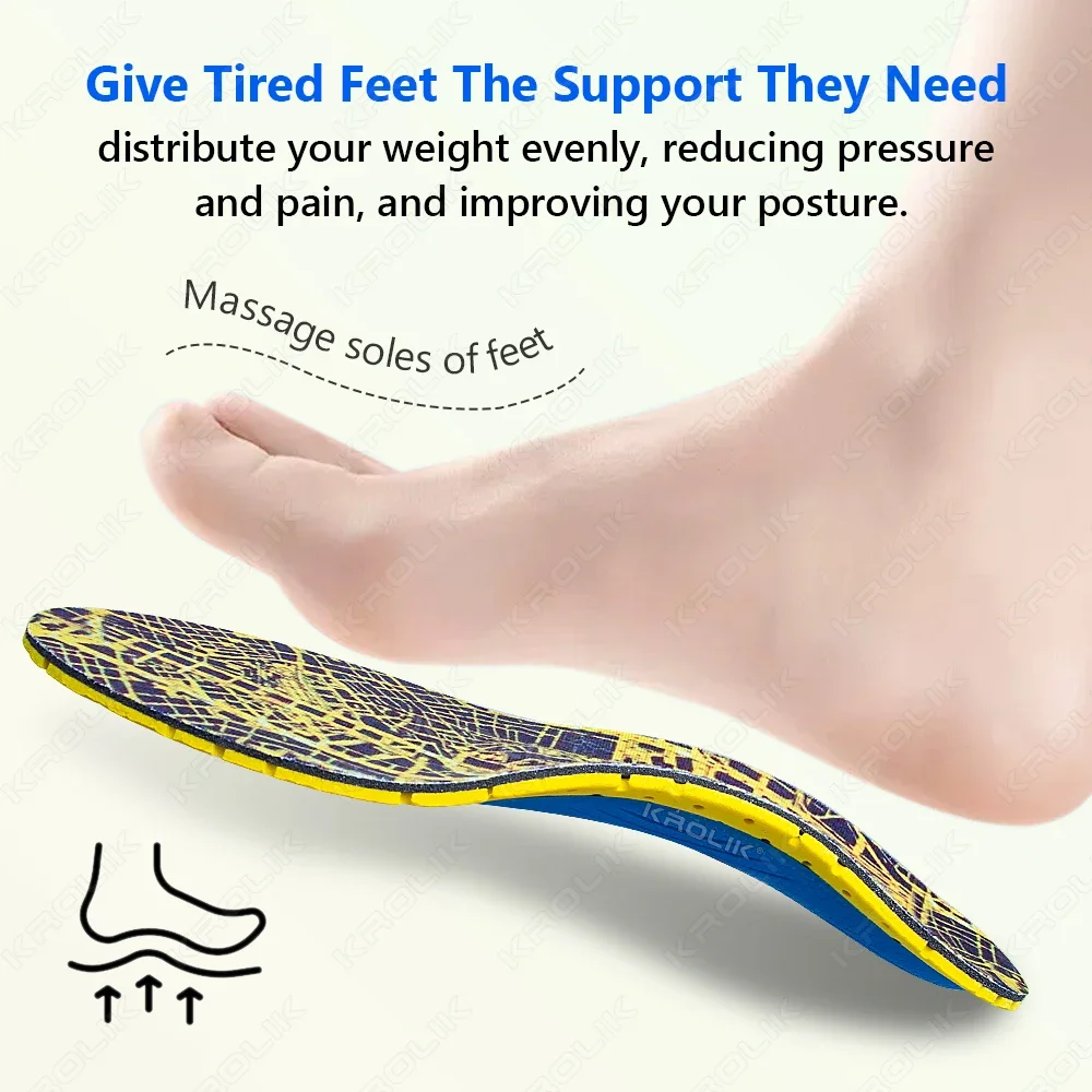 Orthotics Flat Foot Health Sole Pad EVA Orthopedic Insoles For Shoes Insert Arch Support Pad For Men Woman Plantar Fasciitis