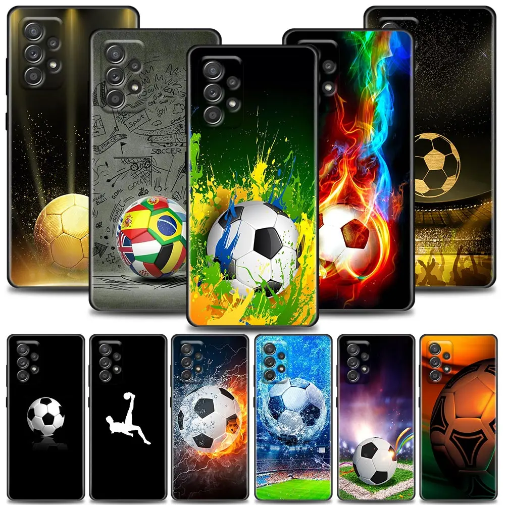 Football Passion Soccer Ball Case For Samsung Galaxy A14 A32 4G A33 5G Case A13 A23 A31 A02 A03 A22 A24 A02S Soft Silicone Cover