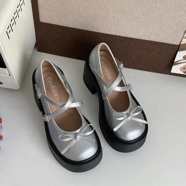 Zapatos con nudo de lazo para mujer, Calzado cómodo y elegante, zuecos de punta redonda, zapatillas informales de plataforma, mariposa, verano 2024