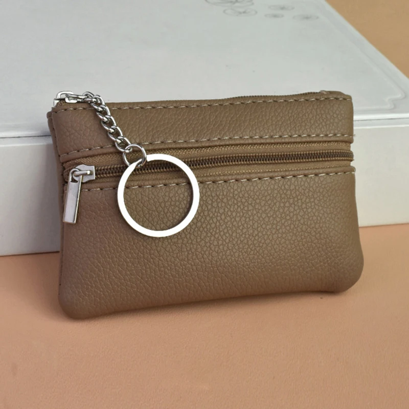 Women PU Leather Coin Purses Soft Ultra-thin Portable Zipper Wallets Small Change Money Bags New Key Holder Case ID Card Holder