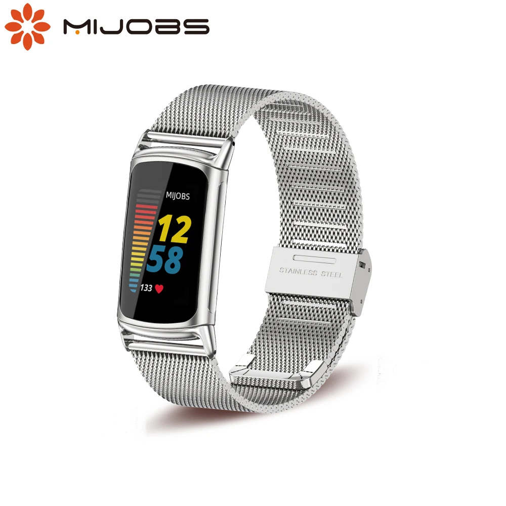 

Металлический ремешок для смарт-браслета Fitbit Charge 5, совместимый с замены браслета Charge5, миланский мужской и женский браслет