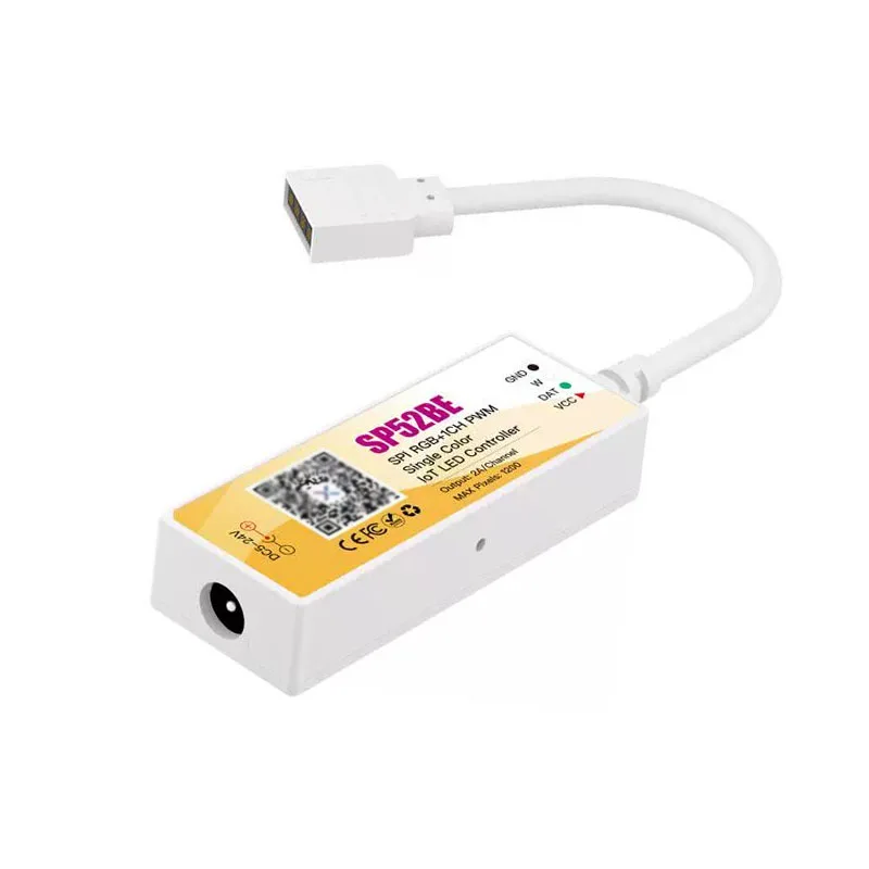 SP52BE BT Music Controller for RGB LED Strip Smart APP Sync with Sound Mode 4-Pin Wireless Controller for White LED Light Strips