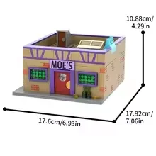 Gobricks MOC Simpsoned Modulaire Moe's Tavern Bouwstenen Springfield's Locatie Modulaire Moe's Tavern Bar Bricks Model Speelgoed Gift - afbeelding 1