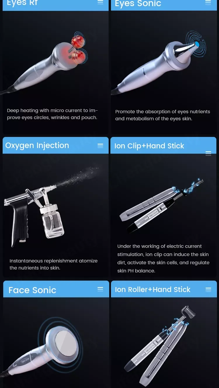 Multifunction 10 in 1 Hydrodermabrasion Machine Galvanic Microdermabrasion Facial Care Ion Lift Skin Rejuvenation Equipment