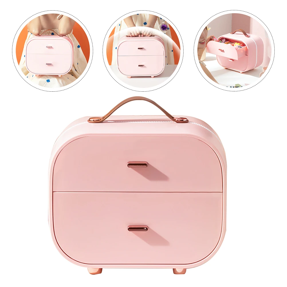 

Desktop Storage Box Drawer Type Organizer Stackable Plastic Dresser Storage Container Lightweight Household