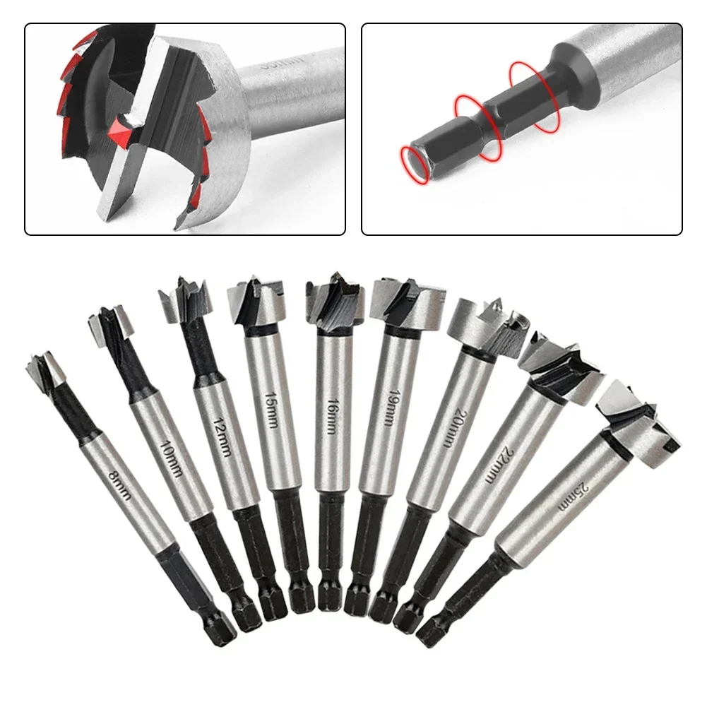 

8mm-25mm Drill Bit Woodworking Drill Bit Neat Drilling Smooth Drilling Easy To Install High Carbon Steel Low Cutting Resistance
