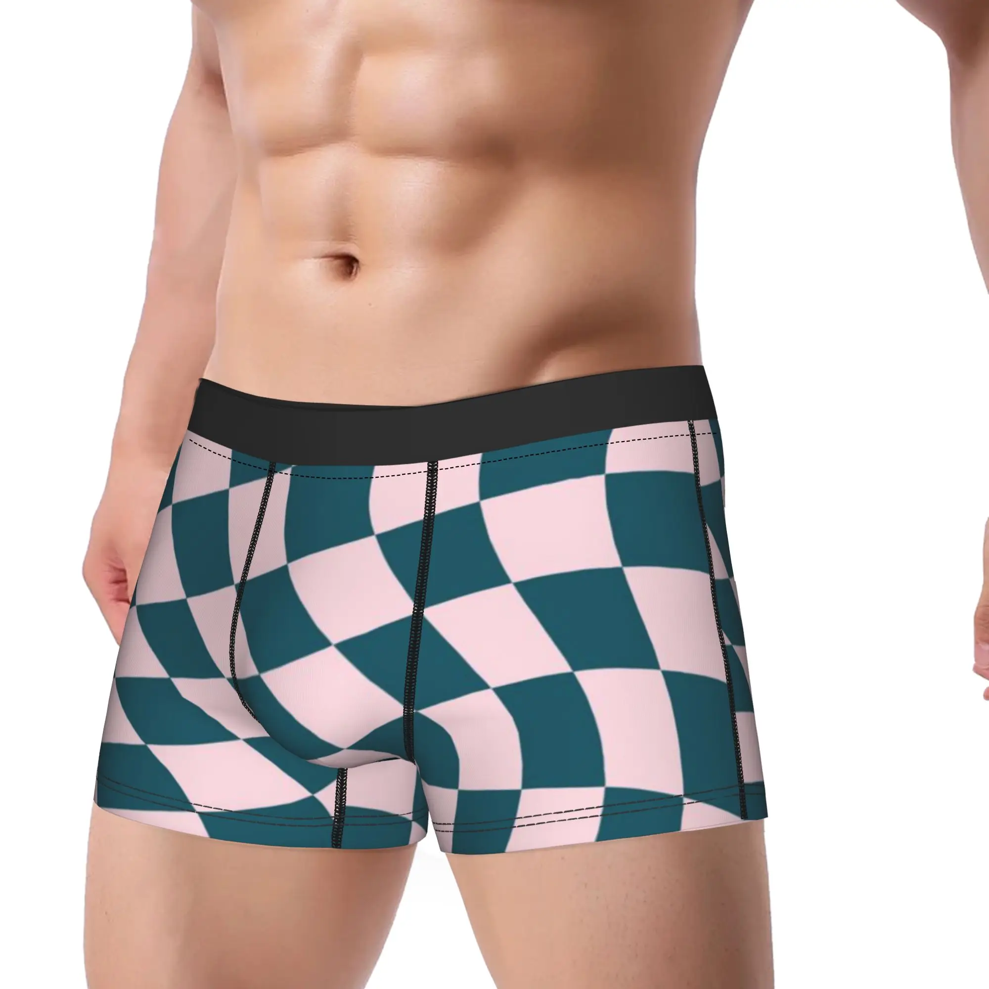 Check Pattern (11) Checkerboard Underpants Homme Panties Man Underwear Comfortable Shorts Boxer Briefs