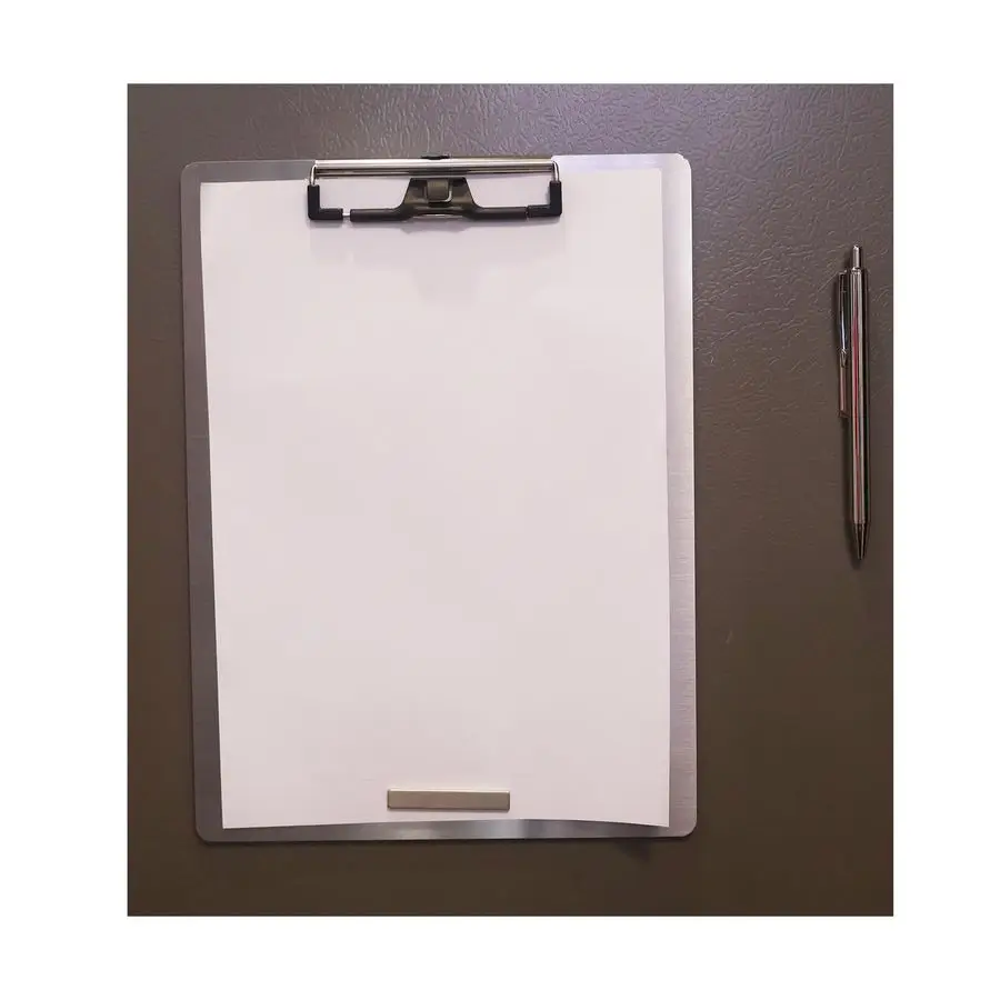 

Steel Magnetic Clipboard with Pen Multiple Sizes, Magnetic Design, Essential for Office and Home 9.2 x 12.5 Inches