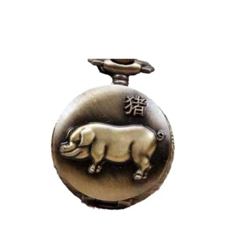 Popular Watch Retro Pocket Watch Decoration Pendant Watch Necklace Watch 12Zodiac Pocket Watch Zodiac Pocket Watch