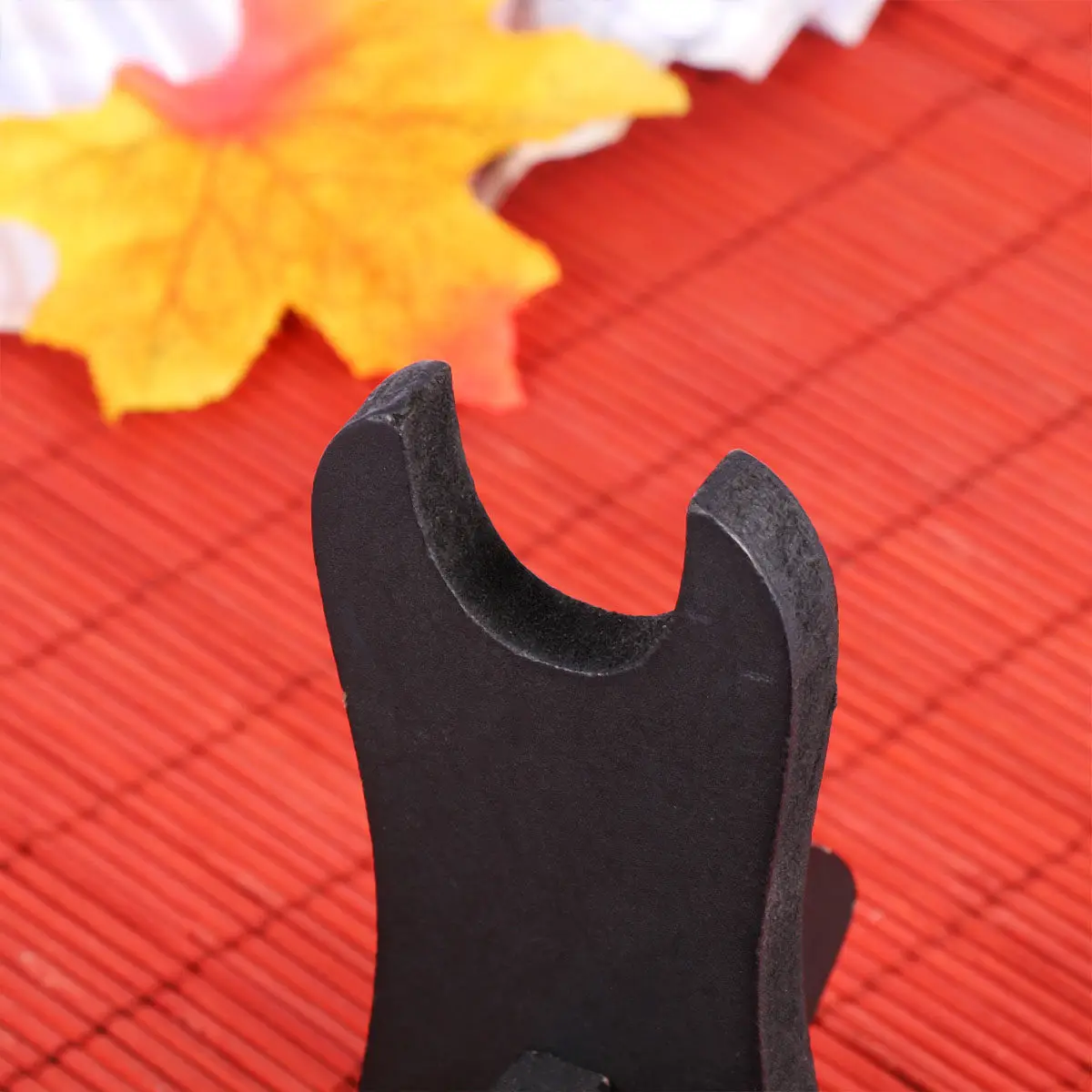 2Pcs Display Shelf Retro Wooden Holder Black Display Stand Organizer for Tanto Flute Storage