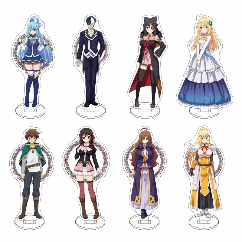 Anime KonoSuba: God's Blessing on This Wonderful World! 15cm Acrylic Stand Aqua Megumin Satou Kazuma Eris Decor Birthday Gift