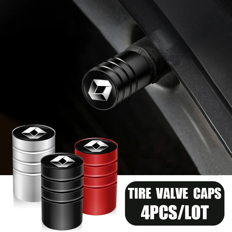 4 Tapas de Válvula de Neumático de Metal 3D para Renault Clio Sandero Captur Megane R5 4 E-tech Scenic QM6 Koleos Espace