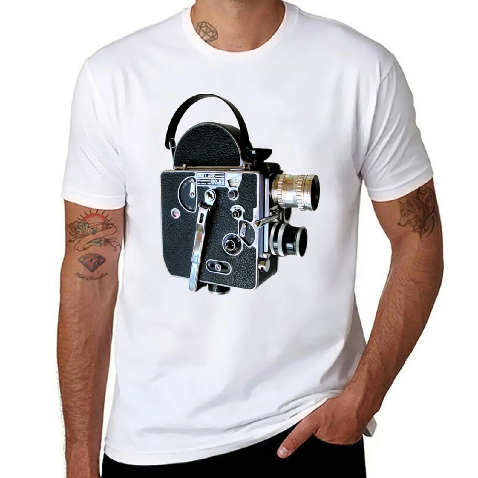 

Vintage Bolex 16mm Film Camera T-Shirt t shirts for man pack cotton printed t shirts for man T-Shirt