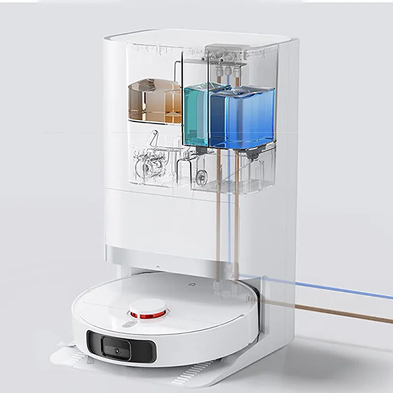 XIAOMI MIJIA Smart OMNI Robot 2 مكانس كهربائية مجموعة ممسحة التنظيف الذاتي وثيقة فارغة الغبار 75 يومًا من جمع القمامة المستمرة