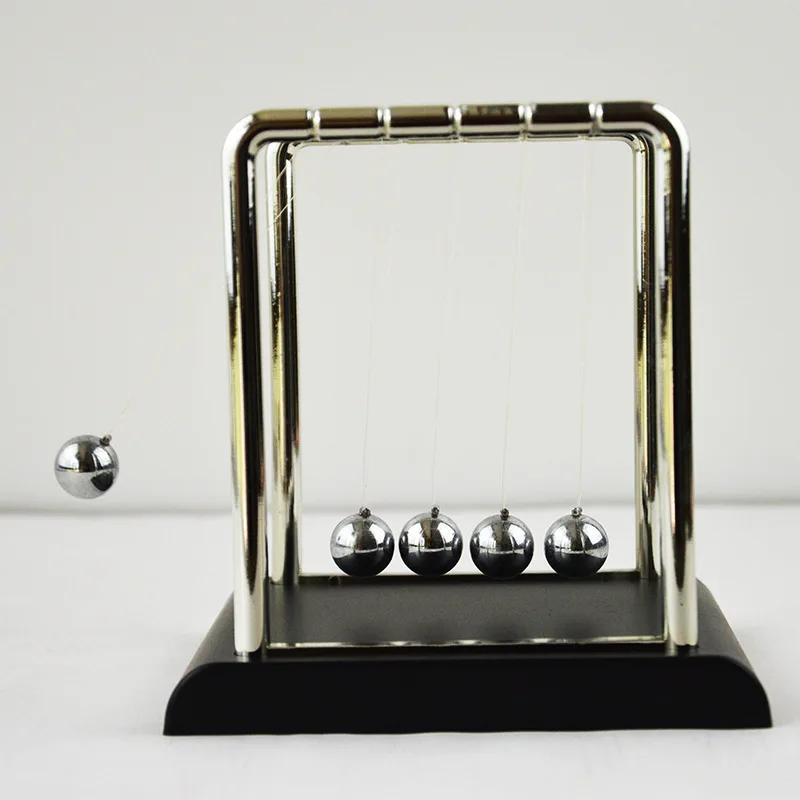 1pc Newton Pendulum Ball, Pool Ball, Balance , Classic Square Pendulum Ball, Black Background, Student Gifts, Physical SC