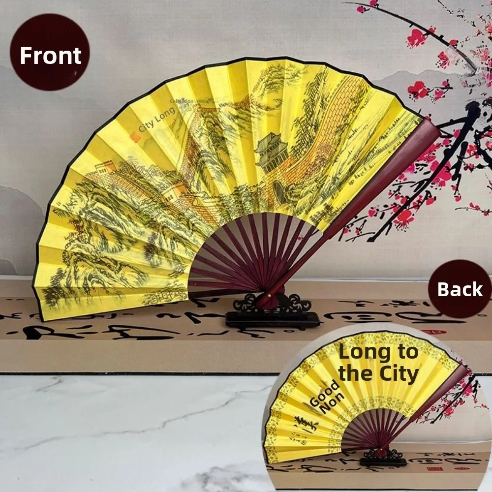 28cm 중국 태극권 부채 다채로운 플라스틱 뼈 부채 무용 공연 부채 중국풍 선물 DIY 손으로 접는 무대 부채 / 댄스