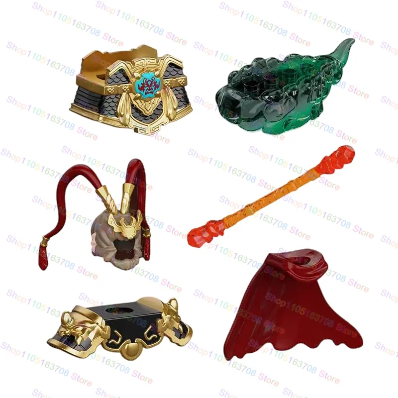 

Мультфильм аниме «Путешествие на Запад» Шестигласная обезьяна Сунь Укун Семицветная модель облака Строительные блоки MOC Кирпичный набор Детский