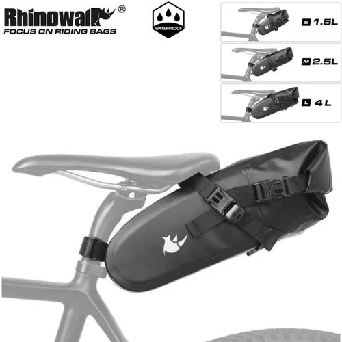 Rhinowalk-Bolsa para SILLÍN de bicicleta, asiento trasero impermeable para bicicleta de 1,5l/2,5l/4L, bolsa trasera para maletero de bicicleta, equipaje pequeño