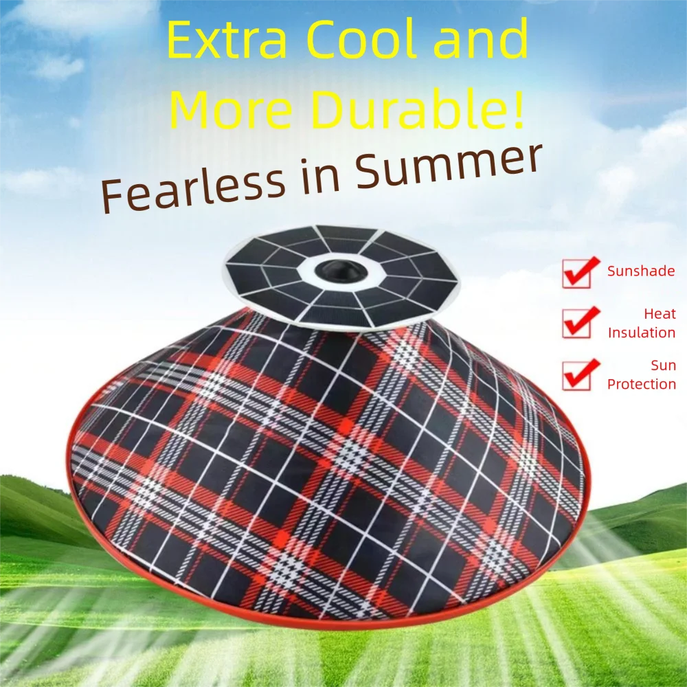 

New Solar Powered Fan Sun Hat Rainproof UV Protection Rain Resistant Hat Mexican Pompom Hats