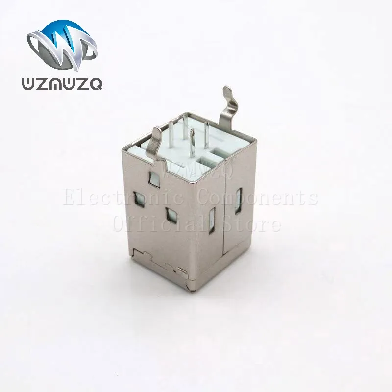 10PCS Square USB socket usb B Type Female 180° 90° degree PCB welding parent Connector For Printer Data Data transmission socket