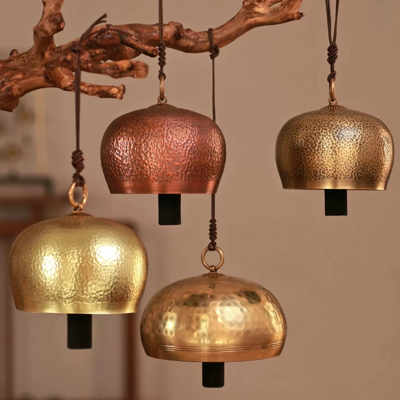 Copper Wind Chime Hanging Handmade Brass Bell Meditation Zen Sound Healing Yoga Relaxation Chimes Percussion Musical Instruments