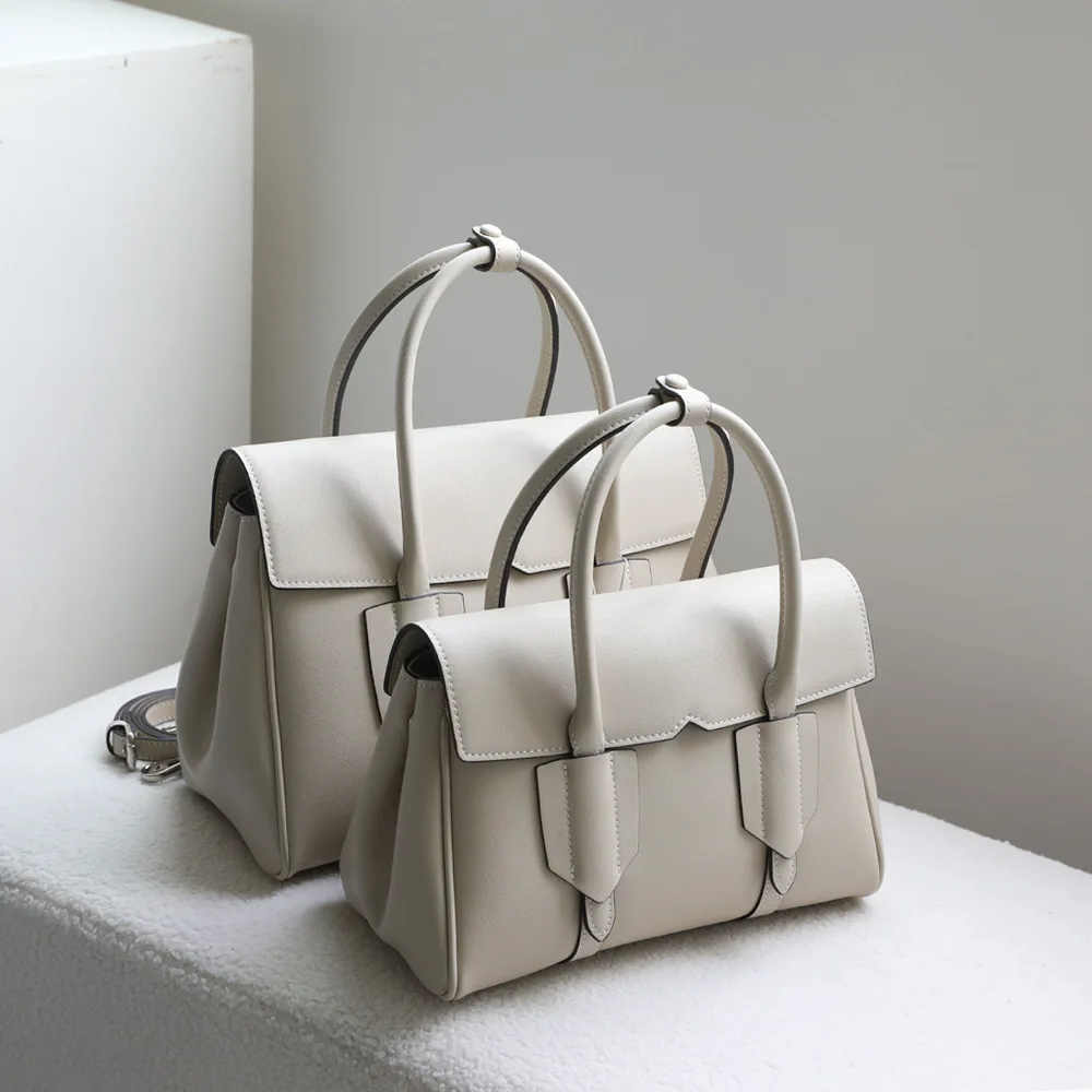 

FIRMRANCH Exquisite Elegant Commuting Handbag For Women Top Quality Cowhide Leather Single Shoulder bag Crossbody Purse