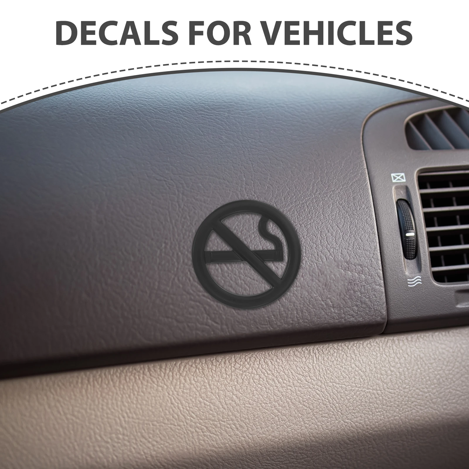

No Smoking Metal Labels Car Decals Reminder Sign Stickers Signs for Vehicles