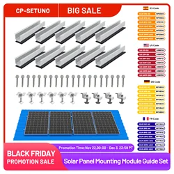 Solar Panel Mount Bracket Kit with 4.72IN/120mm Mini Rails, Middle Clamps, End Clamps and Rubber Pads for Shingle, Slate, Wood