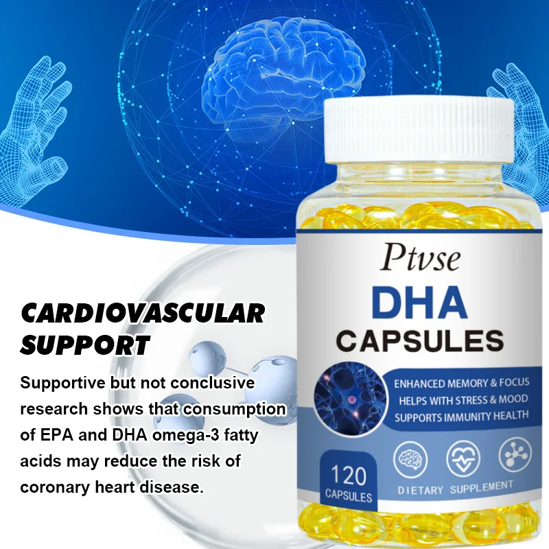 Cápsulas de aceite de pescado Omega 3 con EPA DHA, suplemento dietético, cerebro, inmunidad al corazón, memoria, estado de ánimo, belleza, salud, Envío Gratis