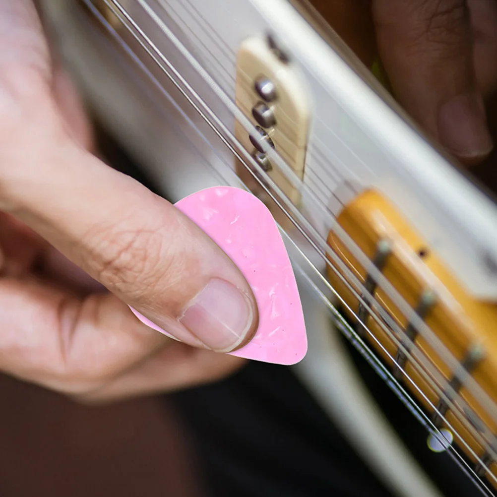 1 Juego de bolsa de almacenamiento de púas de guitarra, llavero portátil de Estuche de transporte de PU para bajo eléctrico acústico, guitarra folclórica