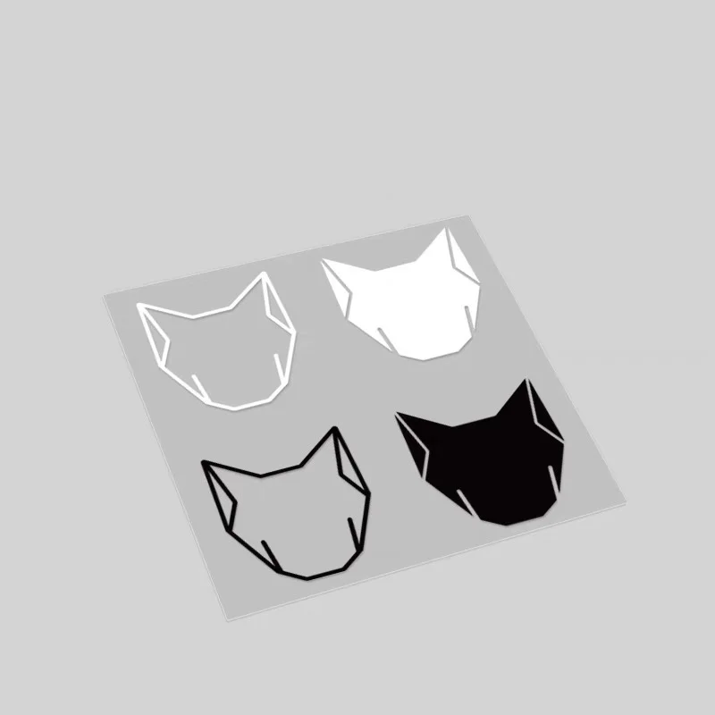 AliExpress NONE 1PC Geometric Cat Head Sticker Set, Ideal for Laptops, Water Bottles, Skateboards, Phone Cases & Luggage
