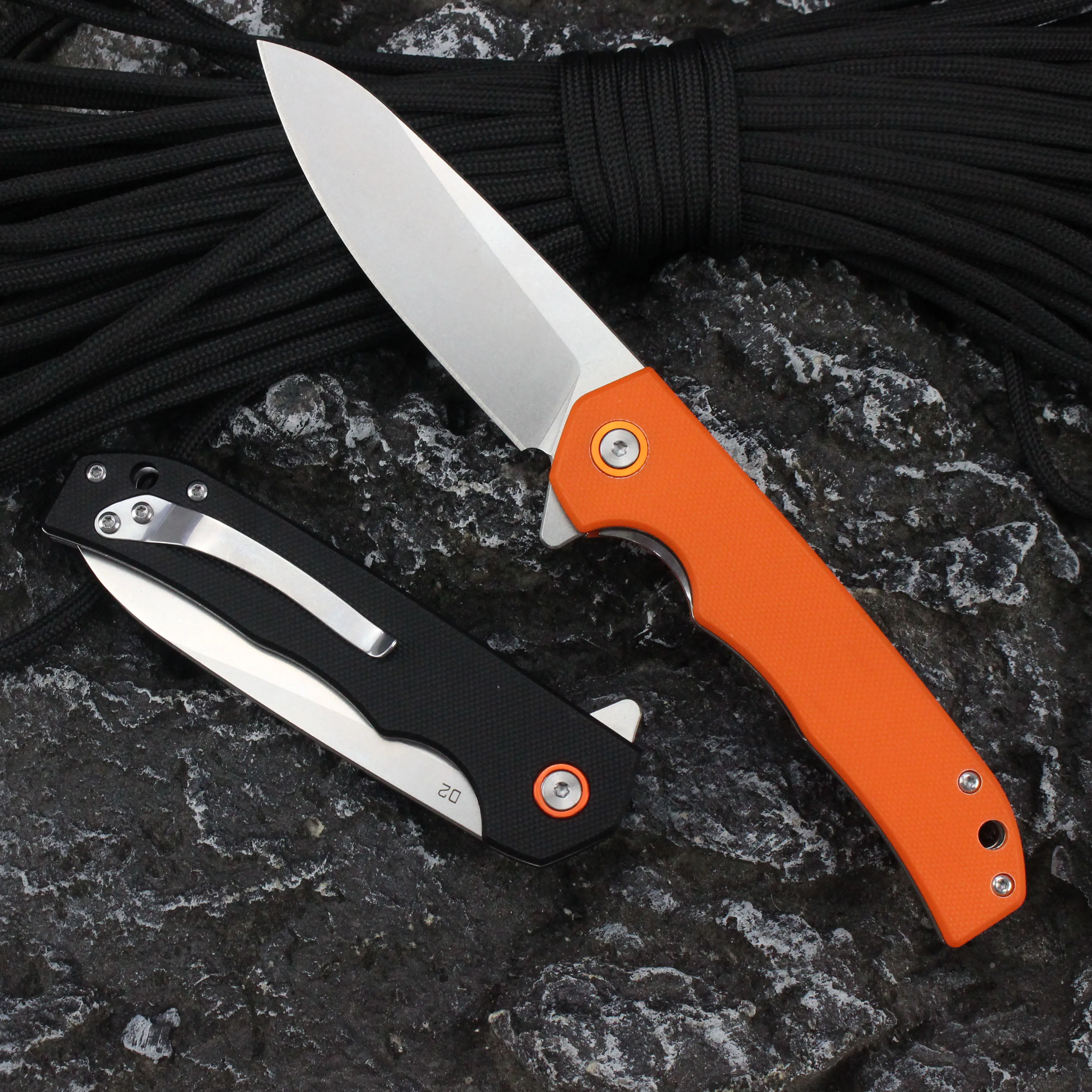 Tuunafire GT-T0063 Coltello pieghevole D2 Lama in acciaio Coltello da sopravvivenza tattico Flipper Coltello da caccia EDC Strumento di sopravvivenza 225 Nuovo