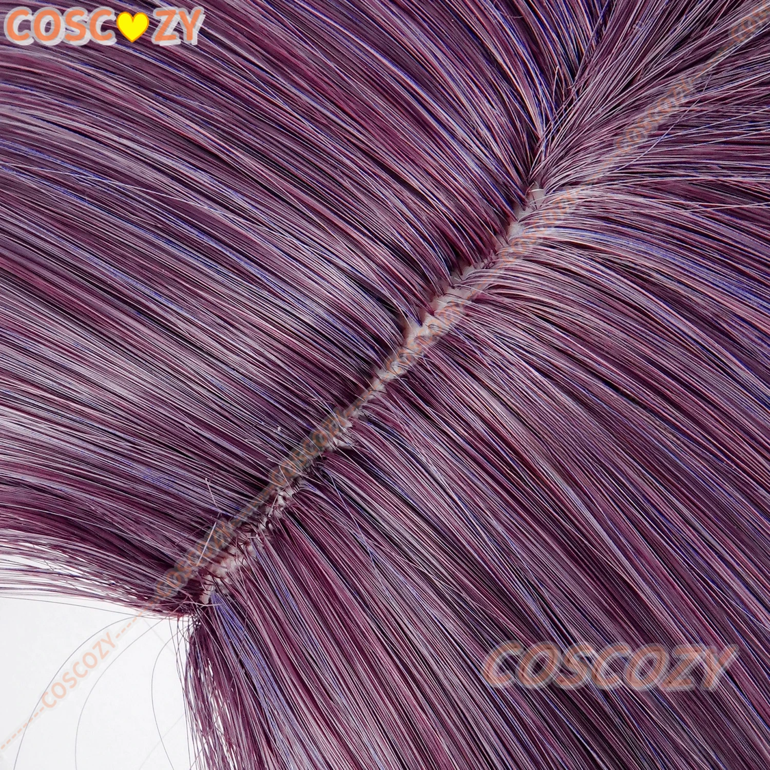 Amor e espaço profundo rafayel peruca cosplay roxo azul gradiente longo cabelo ondulado resistente ao calor perucas das mulheres dos homens submerso elipse festa