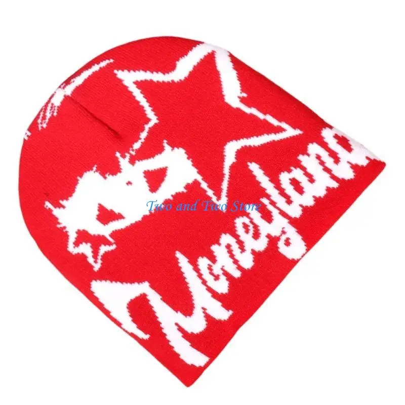 HX6F Stylish Knitted Hat Outdoor Sports Hat Casual Cool Hat Personality Trendy Hat